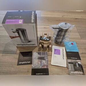 NIB- Never Used SimpleHuman Handsfree Soap Dispenser- Brushed Nickel